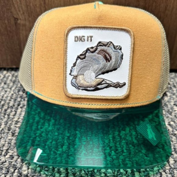 Goorin Animal Trucker Baseball Snapback Hat Can You Dig It Sea Shell Coral Pearl